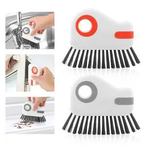 2Pcs 2 in 1 Groove Cleaning Brush, Window Track Cleaning Tools with Hidden Scraper, Multifunctional Hard Bristle Grip Brush for Sliding Door Track, Window Sill 2Pcs 2 in 1 Groove Cleaning Brush, Window Track Cleaning Tools with Hidden Scraper, Multifunctional Hard Bristle Grip Brush for Sliding Door Track, Window Sill