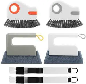 6Pcs Window Track Cleaner with Hard Bristle Brush & Scraper, 2-in-1 Groove Cleaning Tool for Sliding Door Tracks, Window Sills, and Seal Crevices 6Pcs Window Track Cleaner with Hard Bristle Brush & Scraper, 2-in-1 Groove Cleaning Tool for Sliding Door Tracks, Window Sills, and Seal Crevices