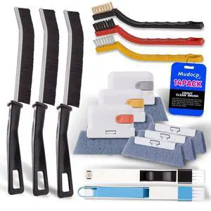 Window Track Cleaner Tools Set, 14 PCS Window Groove Cleaning Brush Kit for for Sliding Door, Window Sill, Shutter, Car Vents Window Track Cleaner Tools Set, 14 PCS Window Groove Cleaning Brush Kit for for Sliding Door, Window Sill, Shutter, Car Vents