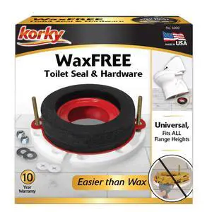 6000BP Universal Toilet WaxFree Seal with Hardware - Toilet Installation Made Easy - Made in USA , Red 6000BP Universal Toilet WaxFree Seal with Hardware - Toilet Installation Made Easy - Made in USA , Red