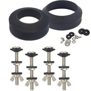 Universal Toilet Tank to Bowl Gasket & Tank to Bowl Bolts, 2 Kind Gasket and 4 Pieces 5/16 * 3.15 Inch Toilet Tank Bolts, Fit Most 2-Inch and 3-Inch Flush Valve Opening Universal Toilet Tank to Bowl Gasket & Tank to Bowl Bolts, 2 Kind Gasket and 4 Pieces 5/16 * 3.15 Inch Toilet Tank Bolts, Fit Most 2-Inch and 3-Inch Flush Valve Opening