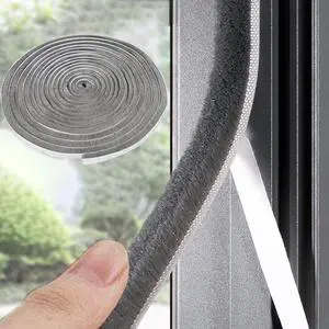 33 Ft Gray Self-Adhesive Soundproofing Weather Stripping for Doors and Windows, 0.35" Wide x 0.2" Thick 33 Ft Gray Self-Adhesive Soundproofing Weather Stripping for Doors and Windows, 0.35" Wide x 0.2" Thick