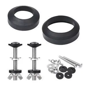 Toilet Tank to Bowl Bolt & Gasket Kit, 304 Stainless Steel Bolts, High-Density Foam Rubber Gasket, Compatible with 2-Inch and 3-Inch Seals, Easy Installation for Leak and Loose Connection Repairs Toilet Tank to Bowl Bolt & Gasket Kit, 304 Stainless Steel Bolts, High-Density Foam Rubber Gasket, Compatible with 2-Inch and 3-Inch Seals, Easy Installation for Leak and Loose Connection Repairs