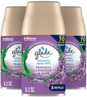 Automatic Spray Refill, Air Freshener for Home and Bathroom, Tranquil Lavender & Aloe, 6.2 Oz, 3 Count Automatic Spray Refill, Air Freshener for Home and Bathroom, Tranquil Lavender & Aloe, 6.2 Oz, 3 Count