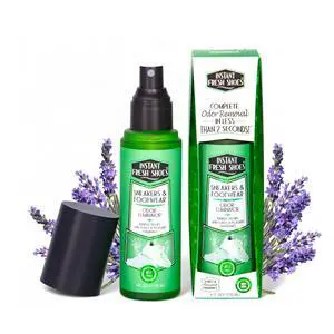 Shoe Deodorizer & Foot Odor Elimination Spray - Instant Shoe Smell Remover for Sneakers, Cleats, Boots, All Footwear, Gym Bags & Sports Equipment - Fresh Lavender Scent - 4 fl oz. Shoe Deodorizer & Foot Odor Elimination Spray - Instant Shoe Smell Remover for Sneakers, Cleats, Boots, All Footwear, Gym Bags & Sports Equipment - Fresh Lavender Scent - 4 fl oz.