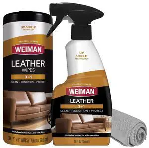 Leather Cleaner & Conditioner - Cleans, Restores & Protects Leather, UV Protection Prevent Cracking & Fading, For Car Seats, Sofas, Shoes, Bags & All Finished Leather Surfaces, 2 Pack Leather Cleaner & Conditioner - Cleans, Restores & Protects Leather, UV Protection Prevent Cracking & Fading, For Car Seats, Sofas, Shoes, Bags & All Finished Leather Surfaces, 2 Pack