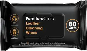 Leather Cleaning Wipes | 80 Count | 4-in-1 Clean, Nourish, Condition, & Restore Leather & Vinyl Furniture, Handbags, Jackets, Car Seats, Interiors & More | Residue & Streak-Free Leather Cleaning Wipes | 80 Count | 4-in-1 Clean, Nourish, Condition, & Restore Leather & Vinyl Furniture, Handbags, Jackets, Car Seats, Interiors & More | Residue & Streak-Free