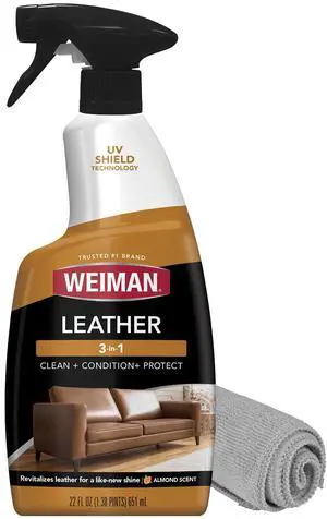 Leather Cleaner, Polish and Conditioner for Furniture, Car, Purses, Shoes, Boots and Couches- Micro Fiber Towel Included, 22oz Leather Cleaner, Polish and Conditioner for Furniture, Car, Purses, Shoes, Boots and Couches- Micro Fiber Towel Included, 22oz