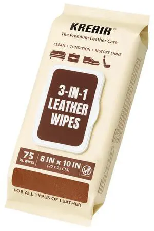 3in1 Leather Cleaner Wipes 75 Count, XL 8 x 10 in 3in1 Leather Cleaner Wipes 75 Count, XL 8 x 10 in