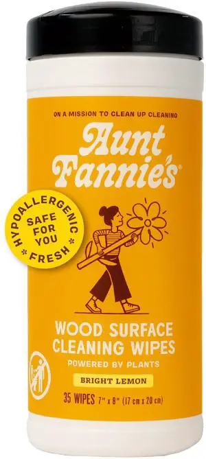 Wood Surface Cleaning Wipes, Multipurpose Wood Surface Cleaner for Cabinets, Furniture, and Floors, Lemon Scent, 35 Count (Pack of 1) Wood Surface Cleaning Wipes, Multipurpose Wood Surface Cleaner for Cabinets, Furniture, and Floors, Lemon Scent, 35 Count (Pack of 1)