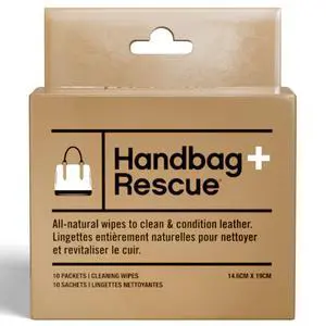 HandBagRescue All-Natural Cleaning Wipes. Remove Dirt & Surface Stains & Conditions Leather Handbags with Essential Oil. Box of 10 Individually Wrapped Wipes. HandBagRescue All-Natural Cleaning Wipes. Remove Dirt & Surface Stains & Conditions Leather Handbags with Essential Oil. Box of 10 Individually Wrapped Wipes.
