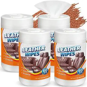 240 Count Large Leather Cleaner Conditioner Wipes Clean Protect Restore for Furniture, Car Seats, Shoes, Bags & More, Prevents Cracking & Fading, 8" x 5.5" Bulk Size 240 Count Large Leather Cleaner Conditioner Wipes Clean Protect Restore for Furniture, Car Seats, Shoes, Bags & More, Prevents Cracking & Fading, 8" x 5.5" Bulk Size