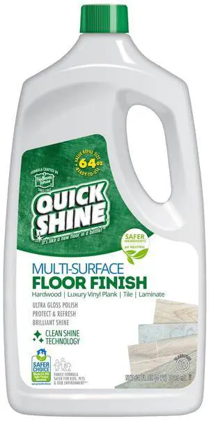 Multi Surface Floor Finish 64oz | Cleaner & Polish to use on Hardwood, Laminate, Luxury Vinyl Plank LVT, Tile & Stone | Safer Choice w/Clean Shine Technology | Shine-Protect-Refresh Multi Surface Floor Finish 64oz | Cleaner & Polish to use on Hardwood, Laminate, Luxury Vinyl Plank LVT, Tile & Stone | Safer Choice w/Clean Shine Technology | Shine-Protect-Refresh