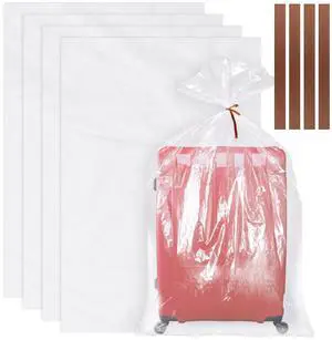 4 Pack Extra Large Clear Plastic Bags, 40" x 60" Moistureproof Dustproof Large Storage Bags, Reusable Giant Extra Luggage Storage Bags for Luggage, Suitcase,Furniture, Chair, Kids Bike 4 Pack Extra Large Clear Plastic Bags, 40" x 60" Moistureproof Dustproof Large Storage Bags, Reusable Giant Extra Luggage Storage Bags for Luggage, Suitcase,Furniture, Chair, Kids Bike