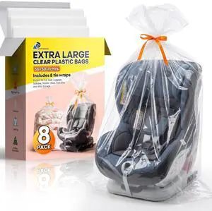 36x50 Inch Extra Large Clear Plastic Storage Bag for Luggage Cover, 8 Pack 36x50 Inch Extra Large Clear Plastic Storage Bag for Luggage Cover, 8 Pack