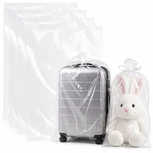 4 Pcs Large Clear Plastic Storage Bags - 2.4 Mil Heavy Duty Thick Extra Large 40x60 Moving Bags for Luggage Cover Suitcase Furniture Clothes Dust Protection,Reusable Transparent Home Storage 4 Pcs Large Clear Plastic Storage Bags - 2.4 Mil Heavy Duty Thick Extra Large 40x60 Moving Bags for Luggage Cover Suitcase Furniture Clothes Dust Protection,Reusable Transparent Home Storage
