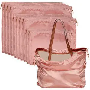10 Pcs Dust Bags for Purses and Handbags Silk Dust Cover Bag for Handbags Purses Shoes Boots Silk Drawstring for Storage, 3 Sizes(Pink) 10 Pcs Dust Bags for Purses and Handbags Silk Dust Cover Bag for Handbags Purses Shoes Boots Silk Drawstring for Storage, 3 Sizes(Pink)