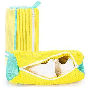 Shoe Washing Machine Bag 2-Pack, Reusable Heavy Duty Laundry Bag - 360° Deep Clean for Sneakers, Tennis Shoes in Washer & Dryer, Prevents Deformation, Yellow Shoe Washing Machine Bag 2-Pack, Reusable Heavy Duty Laundry Bag - 360° Deep Clean for Sneakers, Tennis Shoes in Washer & Dryer, Prevents Deformation, Yellow