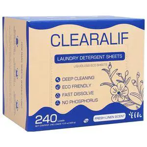 Laundry Detergent Sheets Up to 240 Loads, Fresh Linen - Great For Travel,Apartments, Dorms,Laundry Detergent Strips Eco Friendly & Hypoallergenic Laundry Detergent Sheets Up to 240 Loads, Fresh Linen - Great For Travel,Apartments, Dorms,Laundry Detergent Strips Eco Friendly & Hypoallergenic