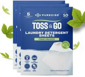 Travel Laundry Detergent Sheets, Fresh Meadow, 30 Loads, 3 Pack Travel Laundry Detergent Sheets, Fresh Meadow, 30 Loads, 3 Pack