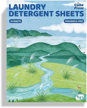 Laundry Detergent Sheets, Fragrance-free - 40 Loads | Plastic-Free, Eco Friendly Sheets | Pre-Measured, Liquidless for Deep Clean | Hypoallergenic, Travel Laundry Soap Strips Laundry Detergent Sheets, Fragrance-free - 40 Loads | Plastic-Free, Eco Friendly Sheets | Pre-Measured, Liquidless for Deep Clean | Hypoallergenic, Travel Laundry Soap Strips