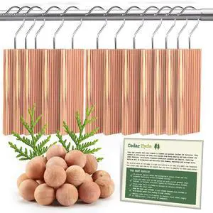 Cedar Hyde Cedar Blocks for Clothes Storage | Cedar Hang Ups & Cedar Balls | Dresser Drawer Freshener Odor Eliminator | 22 Pieces, 12 Cedar Hang Ups & Bonus 10 Cedar Balls | U.S.A Seller Cedar Hyde Cedar Blocks for Clothes Storage | Cedar Hang Ups & Cedar Balls | Dresser Drawer Freshener Odor Eliminator | 22 Pieces, 12 Cedar Hang Ups & Bonus 10 Cedar Balls | U.S.A Seller