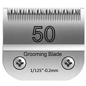 50# 0.2mm 1/125 Blade, Pet Grooming Clipper Replacement Blades Compatible with andis/wahl/Oster Dog A Series Clippers, Detachable, Size 50, Stainless Steel, Extremely Short in Length (S50) 50# 0.2mm 1/125 Blade, Pet Grooming Clipper Replacement Blades Compatible with andis/wahl/Oster Dog A Series Clippers, Detachable, Size 50, Stainless Steel, Extremely Short in Length (S50)