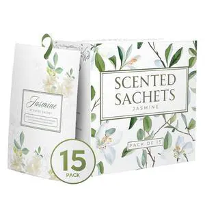 15 Pack Jasmine Sachets for Drawers and Closets, Scented Sachets for Drawers, Closet Freshener Sachet for Drawers to Refresh Any Space, Jasmine Sachet Bags, Scented Drawer Fresheners 15 Pack Jasmine Sachets for Drawers and Closets, Scented Sachets for Drawers, Closet Freshener Sachet for Drawers to Refresh Any Space, Jasmine Sachet Bags, Scented Drawer Fresheners