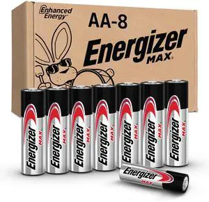 MAX AA Batteries (8 Pack), Double A Alkaline Batteries MAX AA Batteries (8 Pack), Double A Alkaline Batteries