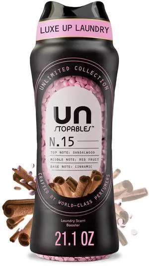 Unstopables Unlimited Collection In-Wash Laundry Scent Booster Beads, No. 15, Fine Fragrance, Long-Lasting Fresh Scent Beads, 21.1 oz Unstopables Unlimited Collection In-Wash Laundry Scent Booster Beads, No. 15, Fine Fragrance, Long-Lasting Fresh Scent Beads, 21.1 oz