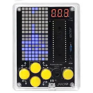 7-Game LED Dot Matrix Soldering Kit, Electronics Project DIY Arcade Console, STEM Gift for Boys Girls Ages 7-14 & Adults Beginner Soldering Practice Kit with Playable Result, USB Powered 7-Game LED Dot Matrix Soldering Kit, Electronics Project DIY Arcade Console, STEM Gift for Boys Girls Ages 7-14 & Adults Beginner Soldering Practice Kit with Playable Result, USB Powered