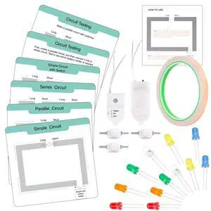 Paper Circuits Kit for Kids, STEM Electric Circuit Kit, Child-Friendly Paper Circuit Board, Led Light Diodes, Copper Foil Tape, Educational STEM Toys Science Experiments Kit for Kids 8-12 Paper Circuits Kit for Kids, STEM Electric Circuit Kit, Child-Friendly Paper Circuit Board, Led Light Diodes, Copper Foil Tape, Educational STEM Toys Science Experiments Kit for Kids 8-12