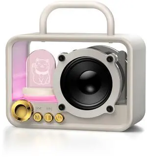 Cute Bluetooth Speaker with RGB Lights, Small Portable Wireless Speaker with Stereo Sound & Punchy Bass, Mini Gift for Kitchen Desk Bedroom Office Outdoor Cute Bluetooth Speaker with RGB Lights, Small Portable Wireless Speaker with Stereo Sound & Punchy Bass, Mini Gift for Kitchen Desk Bedroom Office Outdoor