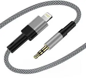 for iPhone Lightning to 3.5mm Audio Cord 6FT,Aux Audio Cable Jack Cord Lightning Compatible with iPhone 14/14 Pro Max/13/12/12 Pro/12 Pro Max/11 Pro/XR,Aux Cord for Home Stereo Car Speaker Headphone for iPhone Lightning to 3.5mm Audio Cord 6FT,Aux Audio Cable Jack Cord Lightning Compatible with iPhone 14/14 Pro Max/13/12/12 Pro/12 Pro Max/11 Pro/XR,Aux Cord for Home Stereo Car Speaker Headphone