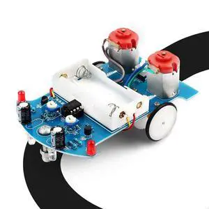 Line Following Robot Car Kit, Beginners Smart Car Soldering Practice Kit STEM Educational Electronics Soldering Projects for School and Home Learning Line Following Robot Car Kit, Beginners Smart Car Soldering Practice Kit STEM Educational Electronics Soldering Projects for School and Home Learning