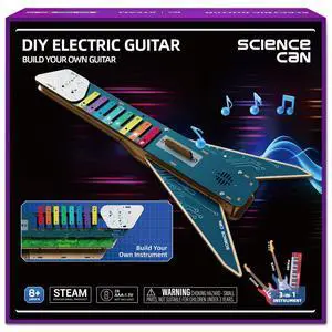 STEM Science Kit for Kids Age 8-12, DIY Electronics Guitar Building Kit, 3D Wooden Puzzles Musical Instruments, Engineering Kits Birthday Gift for Boys & Girls Ages 8+ STEM Science Kit for Kids Age 8-12, DIY Electronics Guitar Building Kit, 3D Wooden Puzzles Musical Instruments, Engineering Kits Birthday Gift for Boys & Girls Ages 8+