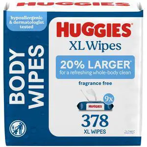 Extra Large Unscented Wipes, 9 Flip-Top Packs, 378 Count Extra Large Unscented Wipes, 9 Flip-Top Packs, 378 Count