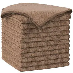 Microfiber Cleaning Cloth-12PK, Soft Microfiber Towels for Cars, Absorbent Cleaning Rags, Lint-Free Streak-Free Wash Cloths for House, Kitchen, Window(12in.x12in), Brown Microfiber Cleaning Cloth-12PK, Soft Microfiber Towels for Cars, Absorbent Cleaning Rags, Lint-Free Streak-Free Wash Cloths for House, Kitchen, Window(12in.x12in), Brown