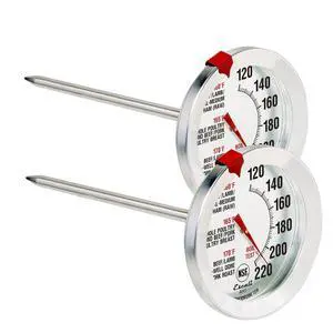 AH1 2 Pack Oven Safe Meat Thermometers, Stainless Steel, Thermometer with 2.5 inch Large Dial, Oven and Grill Safe Temperature Gauge for Cooking, Roasting, Baking, Candy, Steak, Turkey AH1 2 Pack Oven Safe Meat Thermometers, Stainless Steel, Thermometer with 2.5 inch Large Dial, Oven and Grill Safe Temperature Gauge for Cooking, Roasting, Baking, Candy, Steak, Turkey
