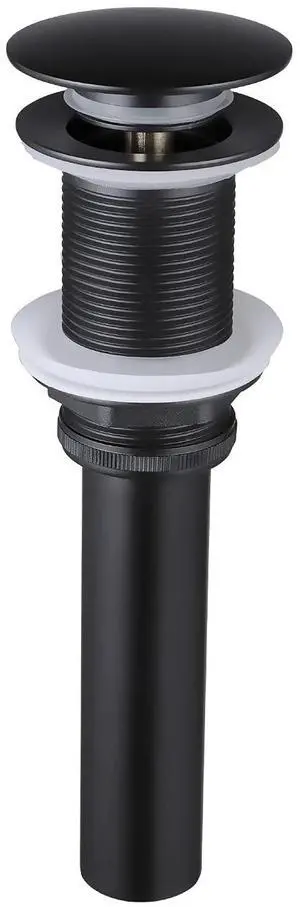 Bathroom Sink Drain Without Overflow Vessel Sink Lavatory Vanity Pop Up Drain Stopper Matte Black for 1.6"-1.9" Sink Hole, All Metal Rustproof Brass and 304 Stainless Steel, S2008D-BK Bathroom Sink Drain Without Overflow Vessel Sink Lavatory Vanity Pop Up Drain Stopper Matte Black for 1.6"-1.9" Sink Hole, All Metal Rustproof Brass and 304 Stainless Steel, S2008D-BK