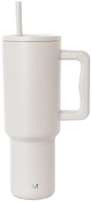 40 oz Trek Tumbler with Handle and Straw Lid | Cup Holder Friendly Insulated Stainless Steel Travel Mug | Almond Birch 40 oz Trek Tumbler with Handle and Straw Lid | Cup Holder Friendly Insulated Stainless Steel Travel Mug | Almond Birch