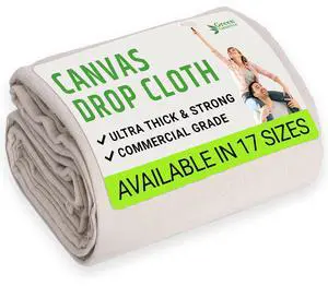 All Purpose Canvas Drop Cloths - Drop Cloth for Painting, Floor Cover, Heavy Duty Protection for Furniture & Surfaces, Reusable Painters Canvas Tarp for Renovation & Home (4x12) All Purpose Canvas Drop Cloths - Drop Cloth for Painting, Floor Cover, Heavy Duty Protection for Furniture & Surfaces, Reusable Painters Canvas Tarp for Renovation & Home (4x12)