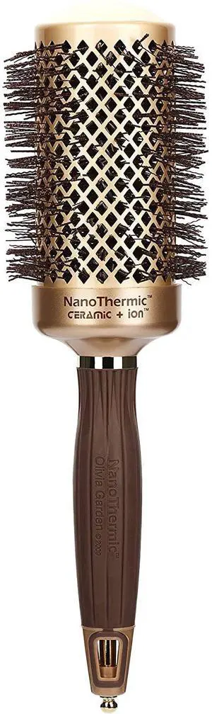 NanoThermic Ceramic + Ion Round Thermal Hair Brush - Not Electrical - Professional Blowout Brush for Normal to Thick Hair, NT-54 2 1/8" NanoThermic Ceramic + Ion Round Thermal Hair Brush - Not Electrical - Professional Blowout Brush for Normal to Thick Hair, NT-54 2 1/8"