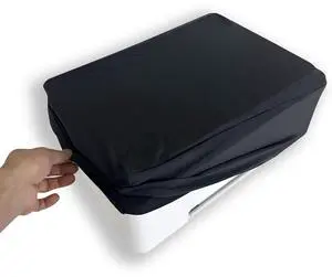 Universal Elastic Waterproof Printer Dust Cover - Minimalist Black Stretch Fabric Protector with Drawstring Closure & Metal Buckle for Most Printers Universal Elastic Waterproof Printer Dust Cover - Minimalist Black Stretch Fabric Protector with Drawstring Closure & Metal Buckle for Most Printers