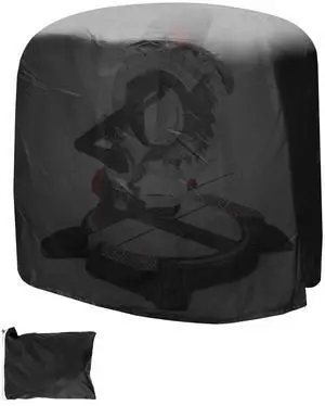 Dustproof Miter Saw Cover, 210D Oxford Cloth with Bottom Drawcord Fits Most Miter Saws, Planers, Machine Tools, Rustproof and Waterproof, Black Dustproof Miter Saw Cover, 210D Oxford Cloth with Bottom Drawcord Fits Most Miter Saws, Planers, Machine Tools, Rustproof and Waterproof, Black