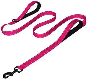 Dog Leash for Large Dogs that Pull, Double Handle, 6FT, Hot Pink Dog Leash for Large Dogs that Pull, Double Handle, 6FT, Hot Pink