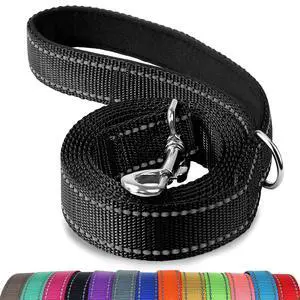 Reflective Dog Leash for Medium & Large Dogs, 6 FT x 1", Black Reflective Dog Leash for Medium & Large Dogs, 6 FT x 1", Black