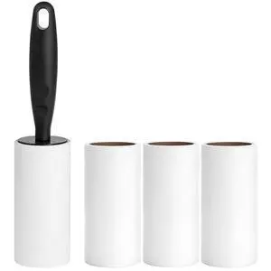 Lint Roller for Clothes Extra Sticky Pet Hair Removal Roller with Refills, Refillable Handle with 4 Sticky Rolls (Black Stick) Lint Roller for Clothes Extra Sticky Pet Hair Removal Roller with Refills, Refillable Handle with 4 Sticky Rolls (Black Stick)