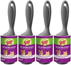 Pet Extra Sticky Lint Rollers 4 Rollers 48 Sheets Per Roller 192 Sheets Total Pet Extra Sticky Lint Rollers 4 Rollers 48 Sheets Per Roller 192 Sheets Total