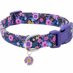 Cotton Dog Collar Cute Dog Collars for Small Medium Large Dogs Purple Floral Colored Options Soft and Fancy Pet Collars for Girls Flower Pattern for Girl Dog Collar M Cotton Dog Collar Cute Dog Collars for Small Medium Large Dogs Purple Floral Colored Options Soft and Fancy Pet Collars for Girls Flower Pattern for Girl Dog Collar M